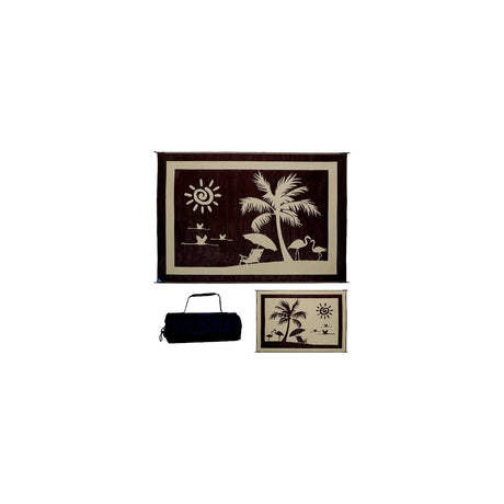 Ming's Mark BP8117 Brown &amp; Beige 8' x 11' Beach Paradise Mat