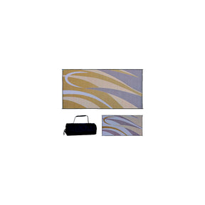 Ming's Mark Reversible Mat, Graphic Brown/Gold, 8' x 16'