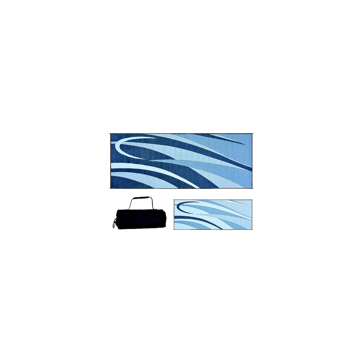 Ming's Mark Reversible Mat, Graphic Black/Silver, 8' x 20'