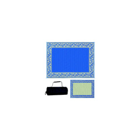 Ming's Mark Reversible Mat, Classical Blue/Beige, 9' x 12'