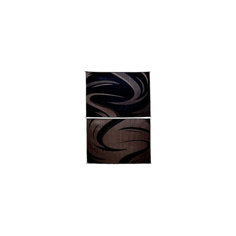 Ming's Mark Reversible Mat, Swish, Black/Brown, 8' x 11'