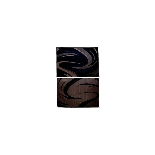 Ming's Mark Reversible Mat, Swish, Black/Brown, 8' x 11'