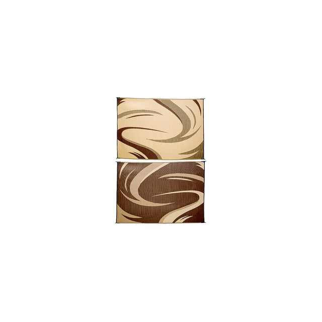 Ming's Mark Reversible Mat, Swish, Brown/Tan, 8' x 11'