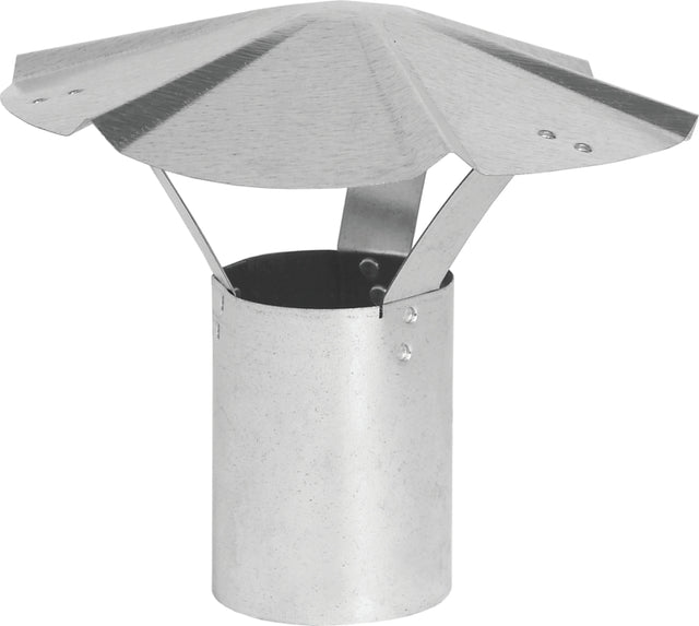 Imperial GV0589 Rain Cap, 11 in Dia, Steel, Galvanized, Fits Duct Size: 6 in