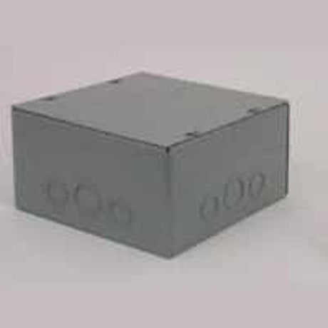 Raco SC080804RC Pull Box Enclosure, 1-Gang, Steel, Enamel-Coated, Surface Mounting