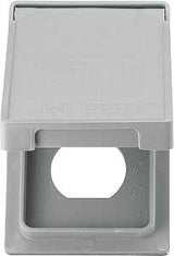 Eaton Wiring Devices S2962 Cover, 7 in L, 4-1/2 in W, Rectangular, 1-Gang, Thermoplastic, Gray, Electro-Plated