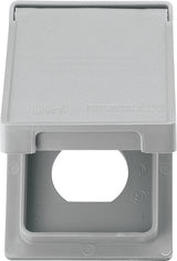 Eaton Wiring Devices S2962 Cover, 7 in L, 4-1/2 in W, Rectangular, 1-Gang, Thermoplastic, Gray, Electro-Plated