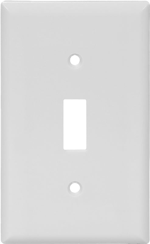 Eaton Wiring Devices 5134W Wallplate, 4-1/2 in L, 2-3/4 in W, 1-Gang, Nylon, White, High-Gloss, Pack of 10