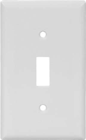 Eaton Wiring Devices 5134W Wallplate, 4-1/2 in L, 2-3/4 in W, 1-Gang, Nylon, White, High-Gloss, Pack of 10