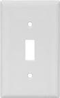 Eaton Wiring Devices 5134W Wallplate, 4-1/2 in L, 2-3/4 in W, 1-Gang, Nylon, White, High-Gloss, Pack of 10