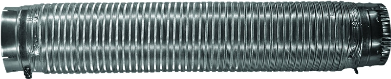 Builder's Best 110129 Semi-Rigid Dryer Vent Pipe Snap-Lock, 4 in, 6 ft L, Aluminum