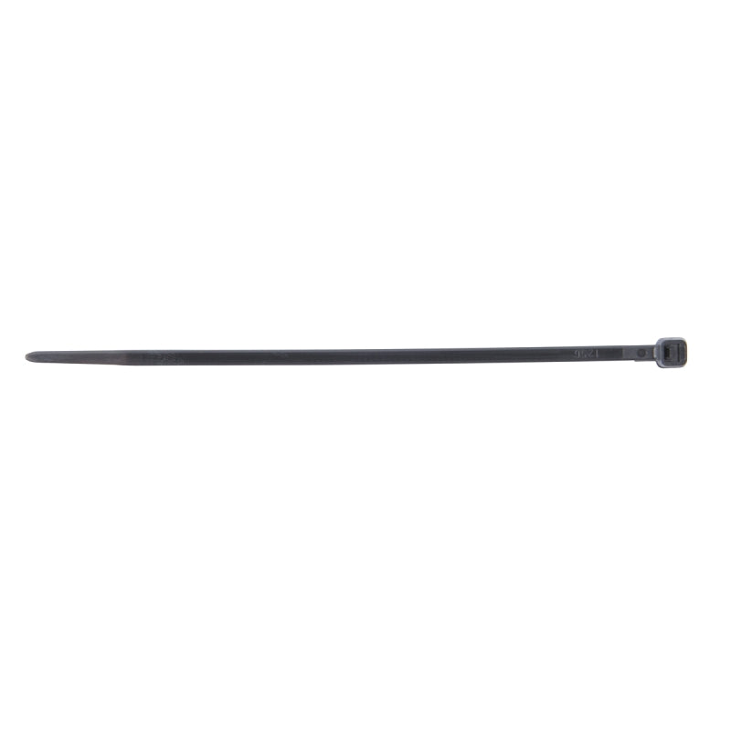 Gardner Bender 46-104UVB Cable Tie, 13/16 in Max Bundle Dia, Nylon, Black, 4 in L, 100/PK