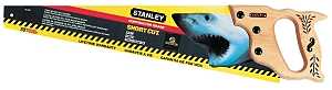 STANLEY 15-087 Handsaw, 20 in L Blade, 8 TPI, Steel Blade, Wood Handle