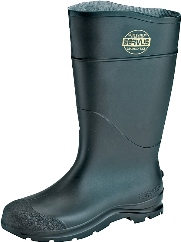 Servus CORE PVC Series 18821-8 Knee Boots, 8, Black, PVC Upper, Pull-On Closure, Insulated: No