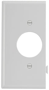 Eaton STE7W Mid-Size Sectional Wallplate, 4-1/2 in L, 2-3/4 in W, 1-Gang, Polycarbonate, White, High-Gloss