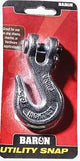 Baron C-330-3/8 Clevis Grab Hook, 3/8 in, 5400 lb Working Load, 43 Grade, Alloy Steel, Electro-Galvanized