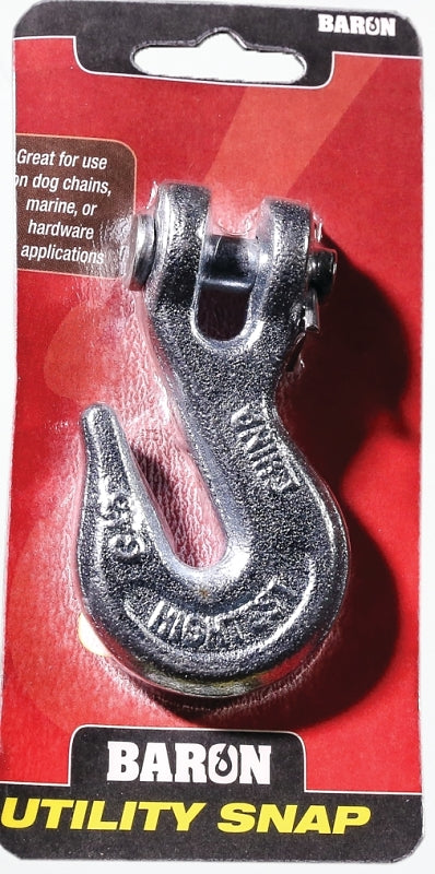Baron C-330-3/8 Clevis Grab Hook, 3/8 in, 5400 lb Working Load, 43 Grade, Alloy Steel, Electro-Galvanized