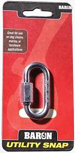 Baron C-7350T-3/8 Quick Link, 2200 lb Working Load, Steel, Zinc