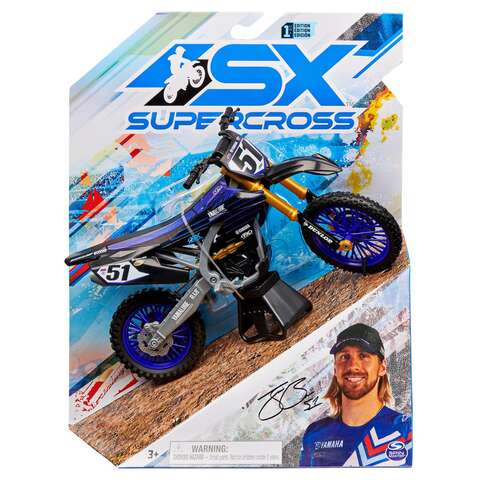 Supercross Motorcycle Replica Toy Die Cast Multicolored 2 pc