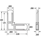 Make-2-Fit PL 7729 Square Cut Screen Frame Corner, Plastic, White, For: Square-Cut Ends of 5/16 Aluminum Screen Frame