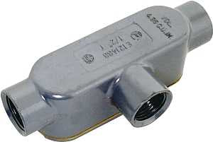 Halex 58805 Conduit Body, 1/2 in Hub, 4-53/64 in OAL, Threaded, Aluminum