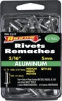 Arrow RMA3/16IP Pop Rivet, Medium, 1/4 in Grip, 1/4 in L, Aluminum, Gray, 50/PK