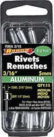 Arrow RMA3/16 Pop Rivet, Medium, 1/4 in Grip, 1/4 in L, Aluminum, 15/PK