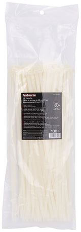 ProSource CV280-1003L Cable Tie, 11 inches, 50lb Tensile Strength, Self-Lock Locking, Nylon, Clear