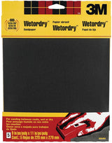 3M 9084 Sandpaper, 11 in L, 9 in W, 600 Grit, Ultra-Fine, Silicone Carbide Abrasive