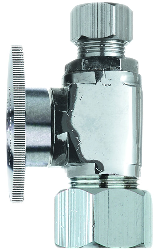 Plumb Pak PP20063LF Shut-Off Valve, 5/8 x 3/8 in Connection, Compression, Quarter-Turn Actuator, Brass Body