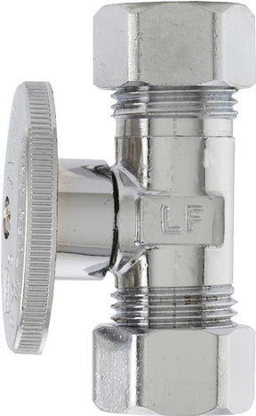 Plumb Pak PP2042PCLF Shut-Off Valve, 5/8 x 7/16 in Connection, Compression, Quarter-Turn Actuator, Brass Body