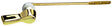 Plumb Pak PP835-63PB Toilet Flush Lever, Front Mounting, 8 in L Flush Arm, Metal, Polished Brass