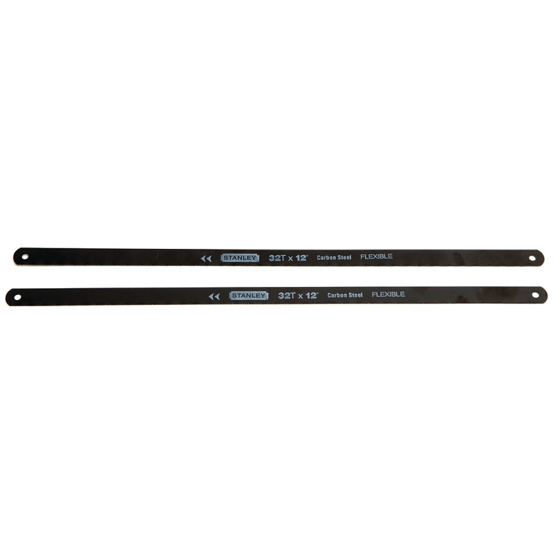 STANLEY 15-922A Hacksaw Blade, 1/2 in W, 12 in L, 32 TPI, HCS Cutting Edge