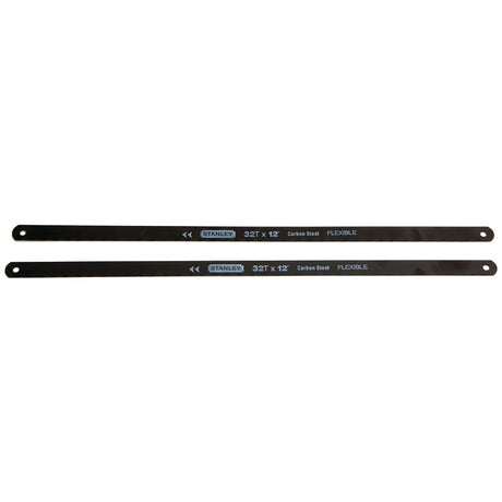 STANLEY 15-922A Hacksaw Blade, 1/2 in W, 12 in L, 32 TPI, HCS Cutting Edge