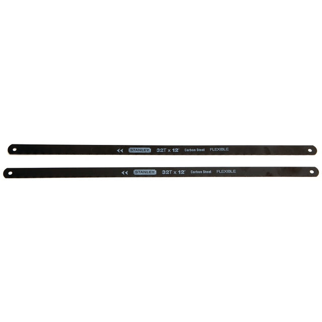 STANLEY 15-922A Hacksaw Blade, 1/2 in W, 12 in L, 32 TPI, HCS Cutting Edge