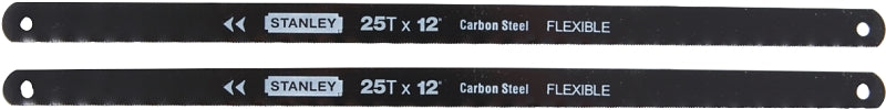 STANLEY 15-924A Hacksaw Blade, 1/2 in W, 12 in L, 24 TPI, HCS Cutting Edge