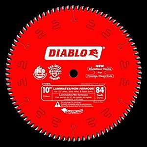 Diablo D1084L Circular Saw Blade, 10 in Dia, 5/8 in Arbor, 84-Teeth, Carbide Cutting Edge