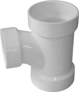 IPEX 192134 DWV Sanitary Pipe Tee, 4 x 2 in, Hub, PVC, White, SCH 40 Schedule