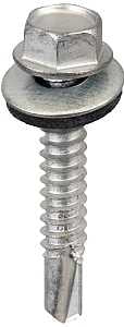 Acorn SW-MM1412G250 Screw, Hex Drive, Self-Drilling, Self-Tapping Point, Galvanized Steel