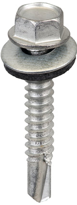 Acorn SW-MM1412G250 Screw, Hex Drive, Self-Drilling, Self-Tapping Point, Galvanized Steel
