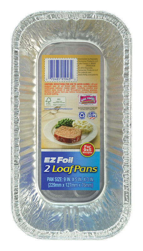 EZ Foil 5 in. W X 9 in. L Loaf Pan Silver, Pack of 12
