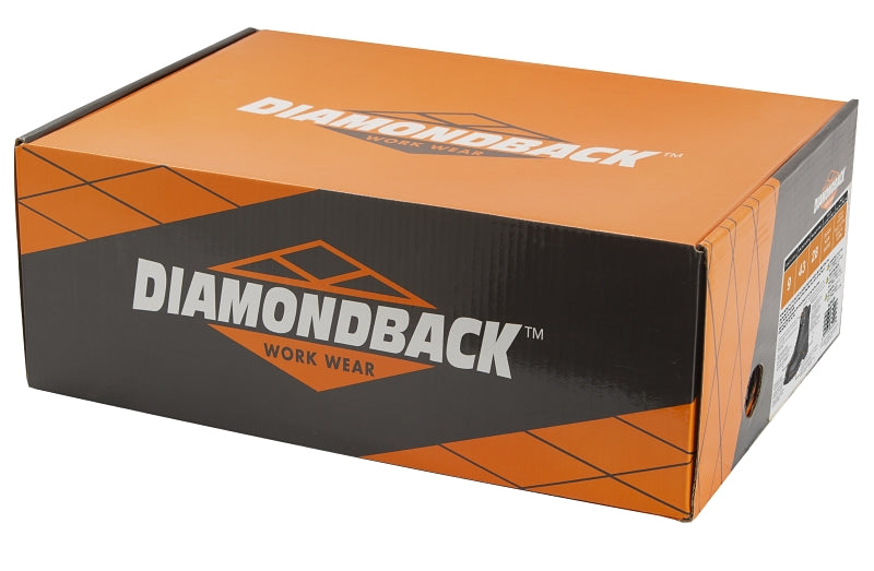 Diamondback 655SS-13 Work Boots, 13, Medium W, Black, Leather, Lace-Up, With Lining