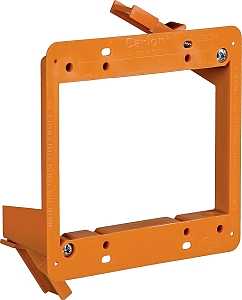 Carlon SC200RR 2-Gang Mounting Bracket, PVC, Orange, Wall