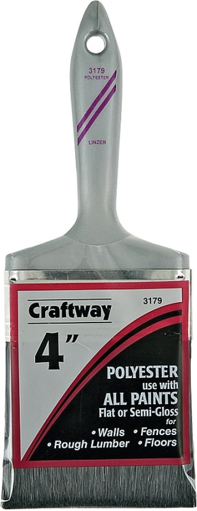 Linzer UTILITY 3179-SP Paint Brush, 4 in W, 3-1/2 in L Bristle, Sash Handle