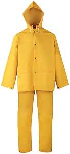 Diamondback SRS3/111-XXL Rain Suit, 2XL, 31 in Inseam, Polyester/PVC, Yellow, Comfortable Corduroy, Zipper