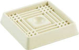 Shepherd Hardware 9166 Caster Cup, Square, 2 in Dimensions, Rubber, Off-White, 4/PK, Pack of 6