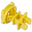 Zareba IRY-Z Rod Post Insulator, Aluminum/Polywire/Steel, Polyethylene, Yellow, Screw Mounting
