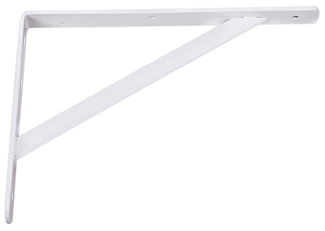 Knape & Vogt 208 WH 400 Shelf L-Bracket, 16 in L, Steel, White