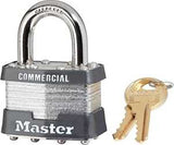 Master Lock 5KA A389 Padlock, Keyed Alike Key, Open Shackle, 3/8 in Dia Shackle, 1 in H Shackle, Steel Shackle