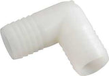 Anderson Metals 53765-08 Hose Elbow, 90 deg Angle, 1/2 in, Barb, Nylon
